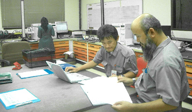 Witness for analysis for the loaded cargo at the loading terminal laboratory